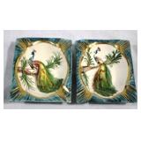 2  H. Baquet Belgium Ashtrays - 4 x 3.25