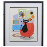 MID CENTURY MODERN CAT IN SHELL CHAIR