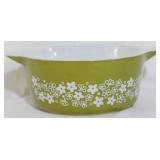 Green Pyrex Crazy Daisy Bowl 3.5x9