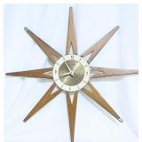 Mid Century Roxhall Starburst Clock 24"