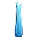 Blue L.E. Smith Simplicity 4 Finger Swung Vase