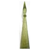 Green Genie Bottle Decanter w/ stopper - 22" tall