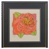 CAT ON BLOOM SIGNED GICLEE BY IVY LOWE