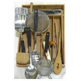 Vintage Kitchen Utensils w/ drawer organizer