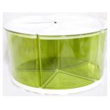 Rotating Tray with Green Containers 6x11"