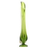 L E Smith Petal Green 21" Swung Vase