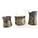 Vintage Denby Samarkand Brown Creamer & Sugar