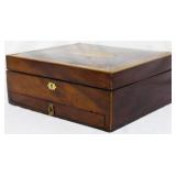 English inlaid lap desk, nice interior