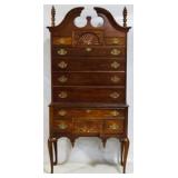 Basset Queen Anne Fan Carved Highboy