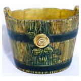 Signed Weller pottery bucket bowl