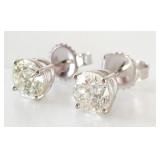 2 Carat diamond stud earrings APP $12,225