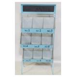 Metal 1 thru 9 bin, 47 x 22.5 x 8