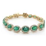 14k Emerald & Diamond bracelet, APP $31,285