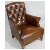 English leather Chesterfield chair