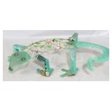Metal wire lizard garden decor, 8 x 47 x 34