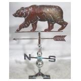 Bear copper weathervane, 35 x 22