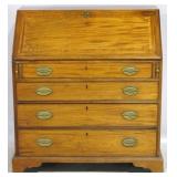 English mahogany slant front secretary
