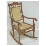 Woven inset rocking chair