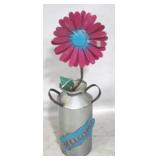 Metal flower garden decor, 30" tall