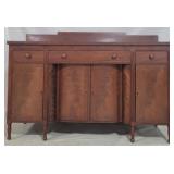 Period Sheraton sideboard with backsplash