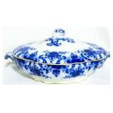 English Flow blue covered vegetable