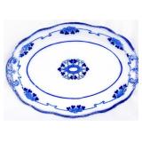 English flow blue oval platter, 14 x 10