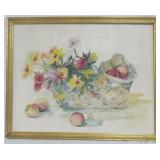 Della Roberts signed watercolor 19x15.5