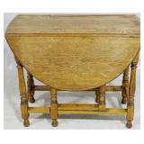 English oak gate leg drop leaf table