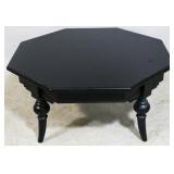 Contemporary octagonal cocktail table in ebony