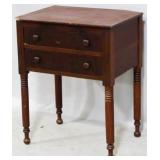 Vintage 2 drawer turned leg stand