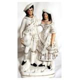 English Staffordshire couple 14.5" tall figurine