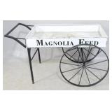 Magnolia metal garden cart, 27 x 21.5 x 48