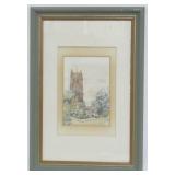 St. Johns Chester Watercolor J.W. Dalton 1876