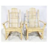 Pair Pennsylvania Amish Adirondack rockers