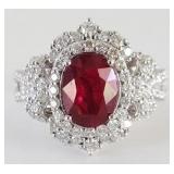 Platinum Ruby & Diamond ring APP $14,893