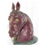 Horse head figure, 13" tall