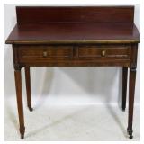 Vintage writing desk w/ backsplash, on casters