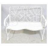 Metal outdoor bench, 37 x 46 x 22