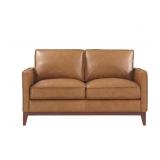 Italian leather Newport camel loveseat