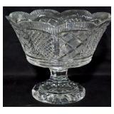Monumental Waterford cut crystal footed bowl