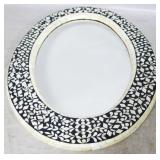 Butler Specialty Orzo bone inlay oval wall mirror