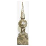 Architectural finial decor, 18.5" tall