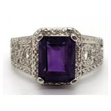 Sterling Silver Amethyst Ring, size 7