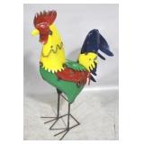 Metal rooster garden figure, 40 x 26 x 18