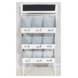 Metal 1 thru 9 bin, 47 x 22.5 x 8