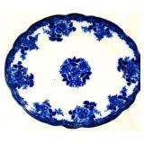 English flow blue oval platter, 11 x 9