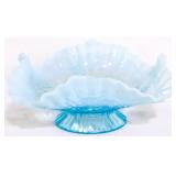 Fenton opalescent blue bowl w/ grapes