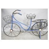 Metal bicycle planter, 58 x 17 x 34