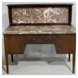 English marble top & back washstand