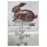 Rabbit copper weathervane, 39 x 22